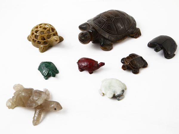 Hard stone turtle collection