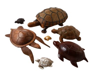 Collezione di Tartarughe in Diversi Materiali