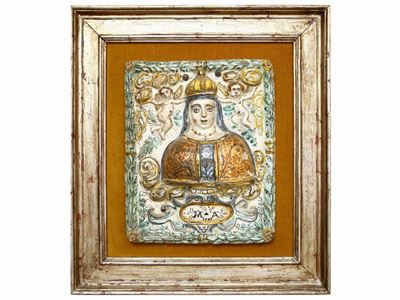 Placca in Maiolica Policroma