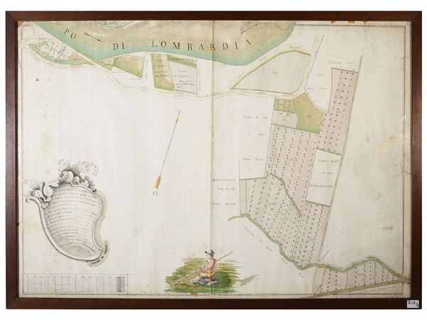 Luigi Passega de Passeyer - Pianta della proprietà detta la Ca' Vecchia appartenente al Conte Giambattista Saracco