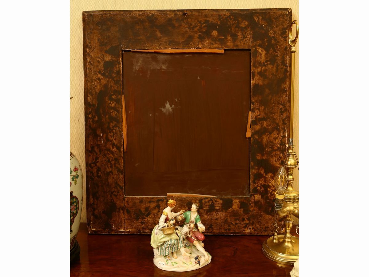 Specchiera con Cornice in Legno e Pastiglia Dorata