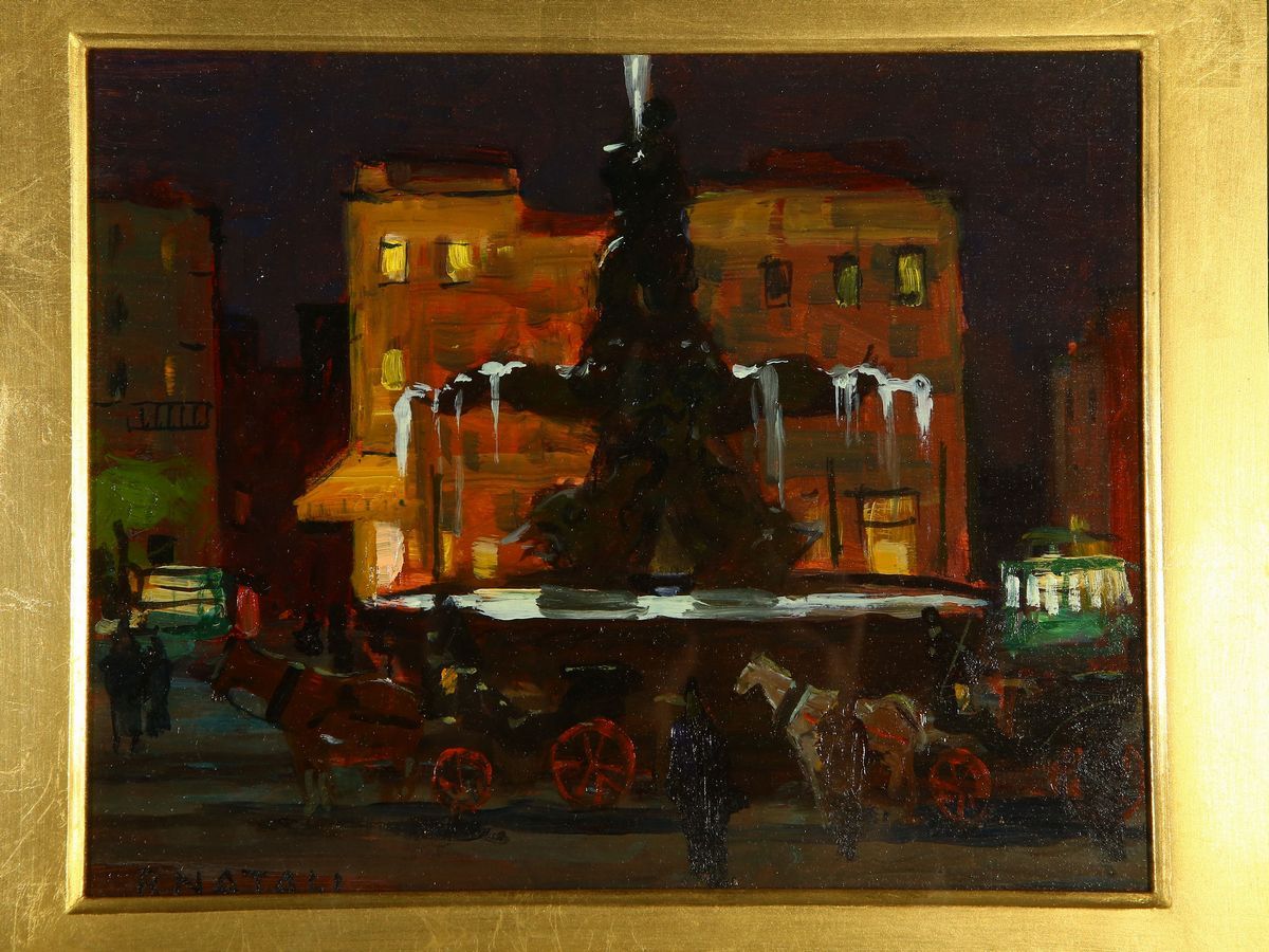 Renato Natali - Piazza Barberini a Roma