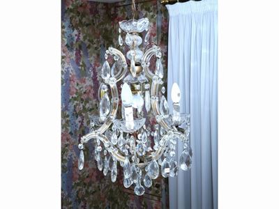 Lampadario Maria Teresa in Vetro e Cristallo