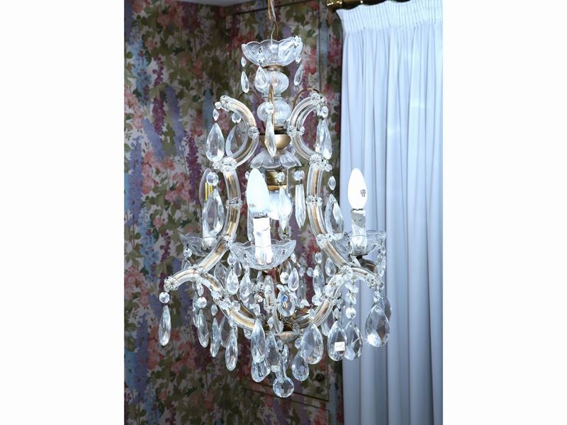 Lampadario Maria Teresa in Vetro e Cristallo