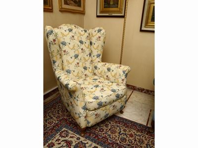 Coppia di Poltrone Bergere Imbottite