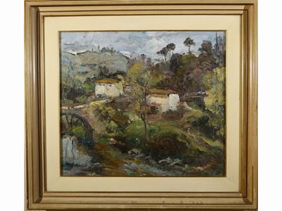 Paesaggio Campestre con Case