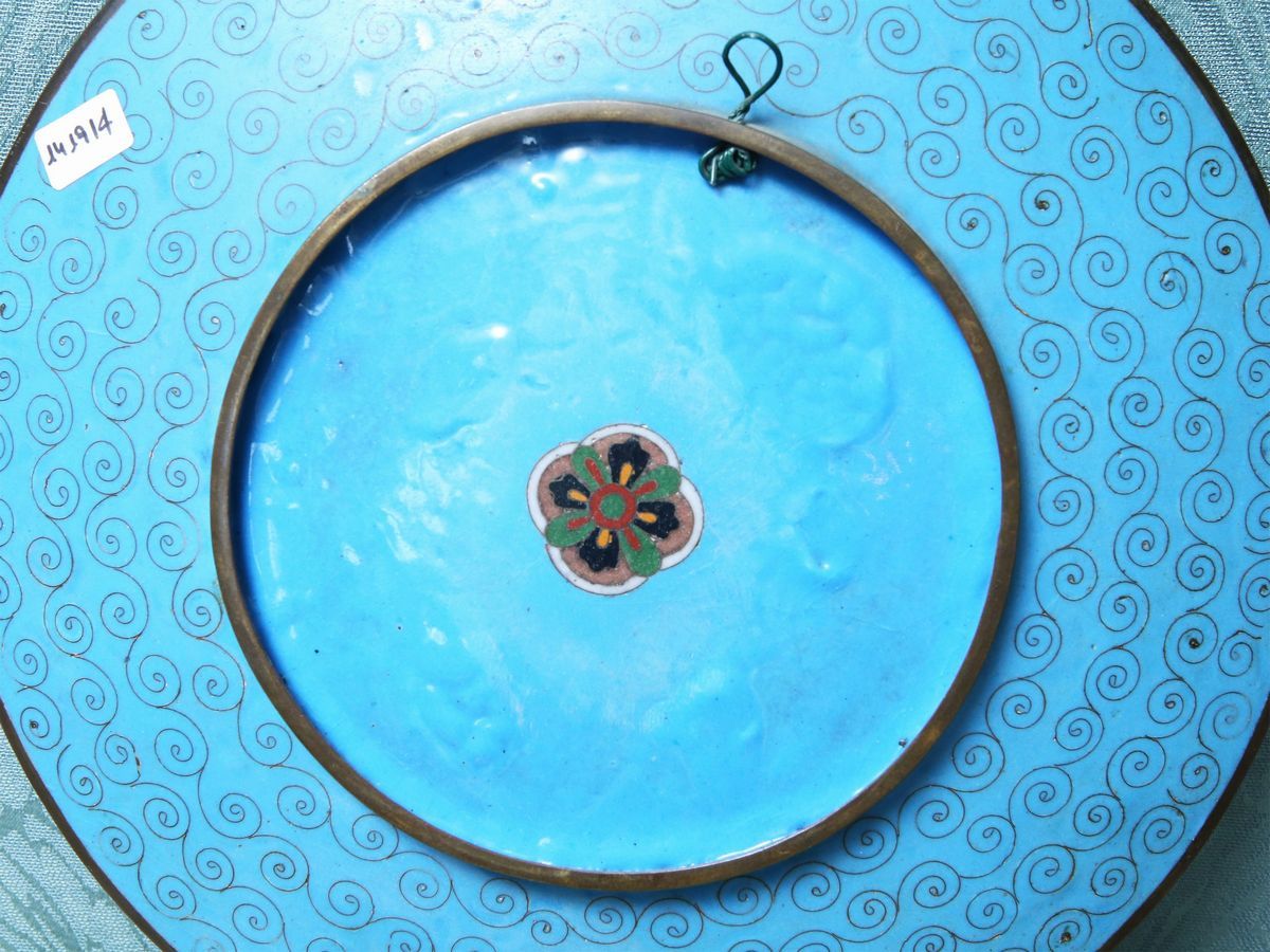 Piatto in Metallo Cloisonnè