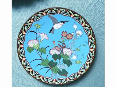 Piatto in Metallo Cloisonnè