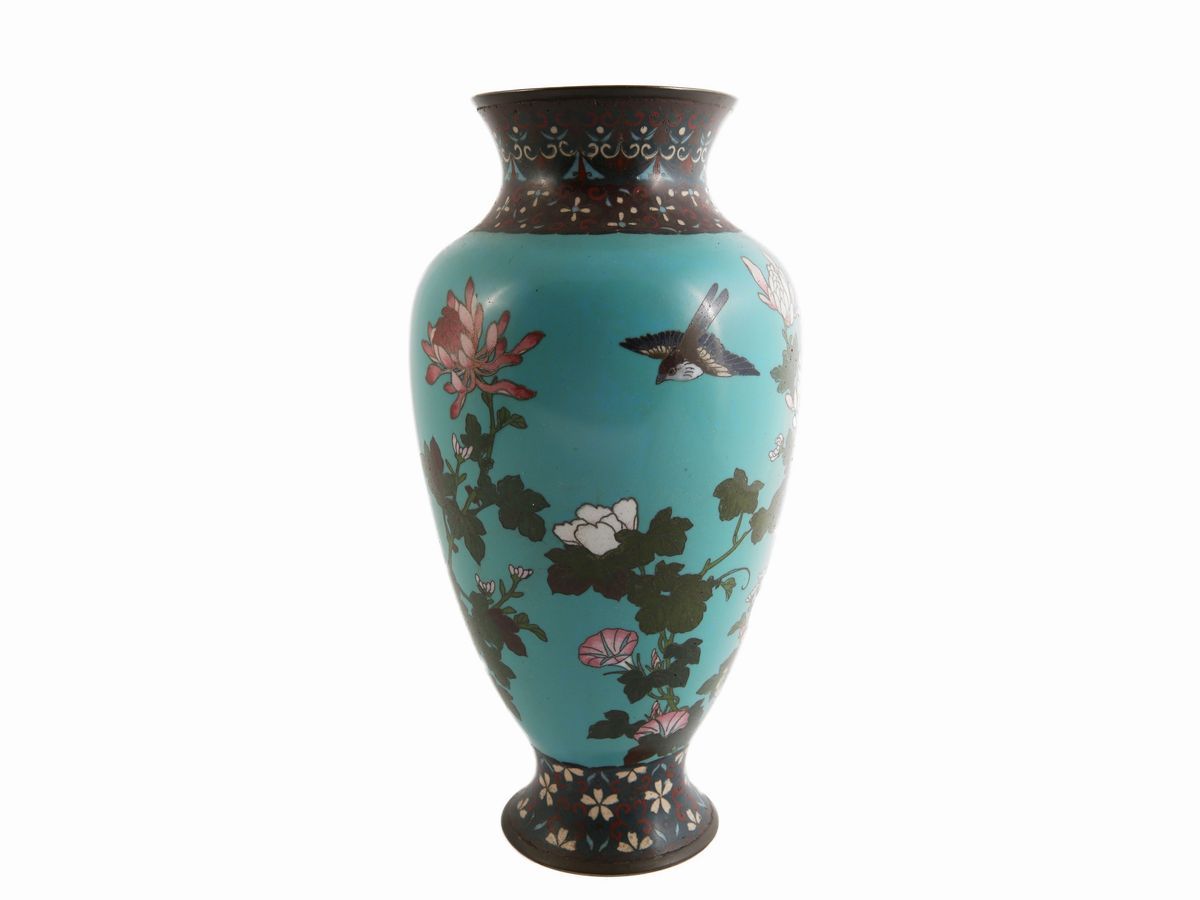 Grande Vaso in Metallo Cloisonnè