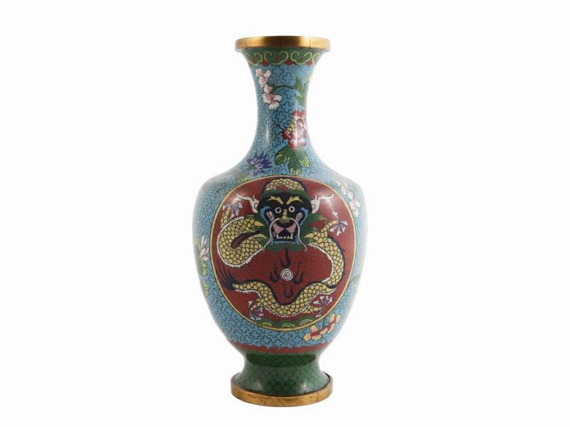 Vaso in Metallo Cloisonnè