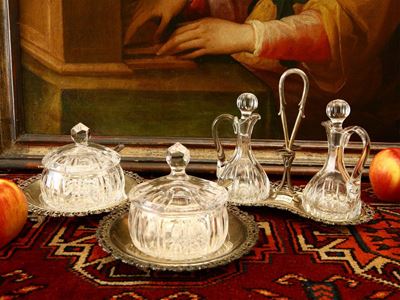 Set per la Tavola in Argento e Cristallo