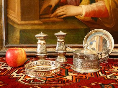 Lotto di Curiosità per la Tavola in Argento