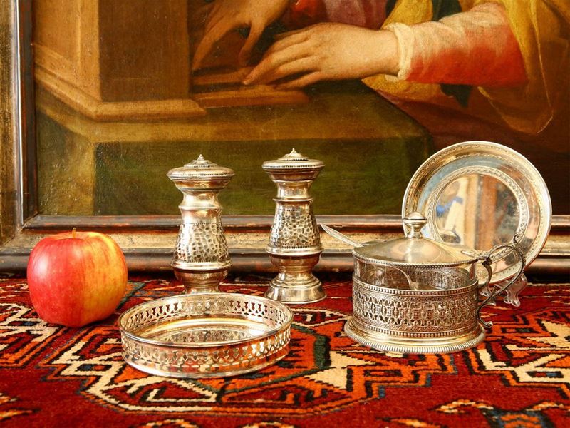 Lotto di Curiosità per la Tavola in Argento