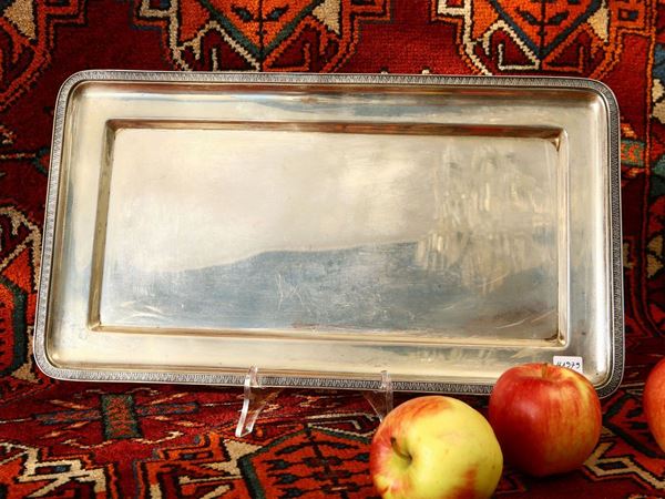 Vassoio rettangolare in argento