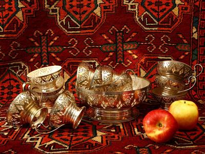 Set da Macedonia o Ponce in Metallo Argentato, Mappin & Webb