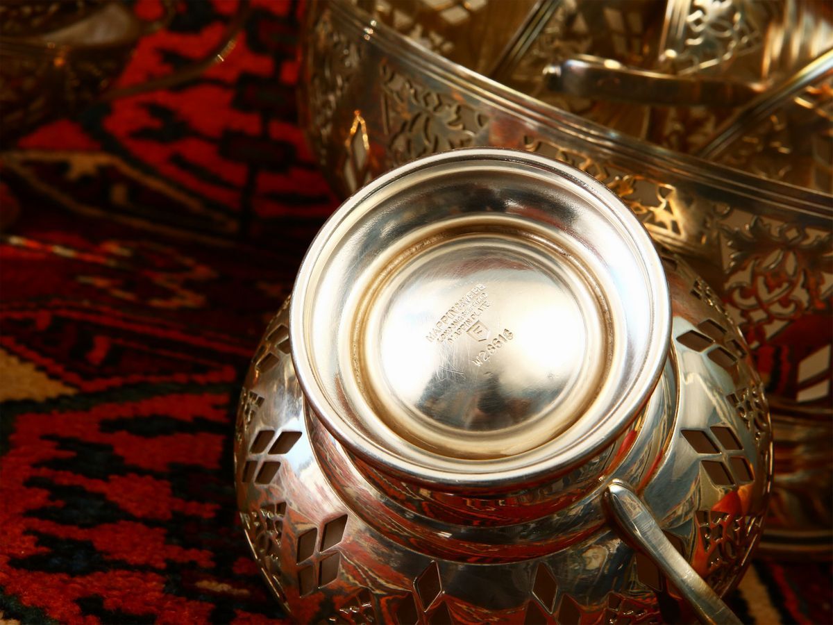 Set da Macedonia o Ponce in Metallo Argentato, Mappin & Webb