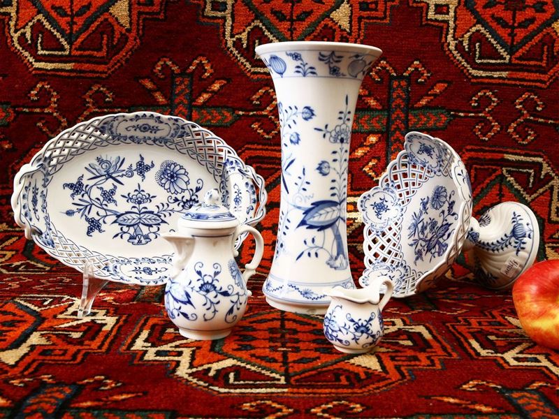 Lotto di Curiosità per la Tavola in Porcellana, Meissen