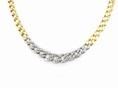 Girocollo in Oro Bianco e Giallo con Diamanti