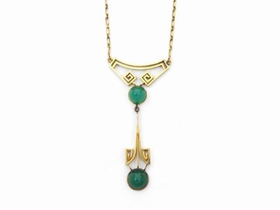 Collana in Oro Giallo con Crisoprasi