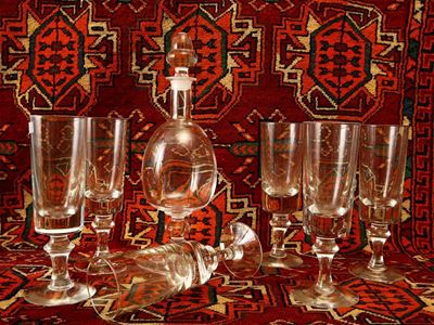 Set da Vino in Vetro Soffiato Incolore