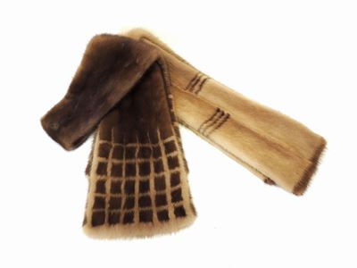 Due Stole in Visone Miele e Marrone