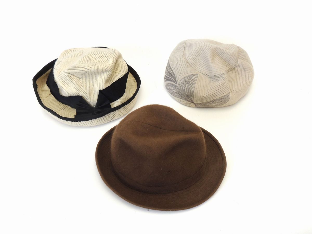 Lotto di Cappelli in Lana e Rafia
