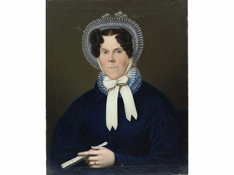 Cerchia di Jean-antoine-théodore Giroust - Ritratto di Signora con Cuffietta