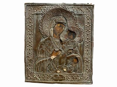 Icona Raffigurante Madonna con Bambino