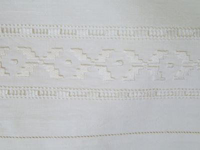 Parure Matrimoniale in Puro Lino Bianco, Artigianato Fiorentino