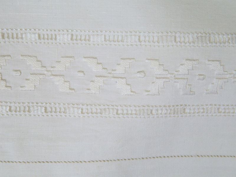 Parure Matrimoniale in Puro Lino Bianco, Artigianato Fiorentino