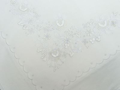 Parure Matrimoniale in Puro Lino Bianco, Artigianato Fiorentino