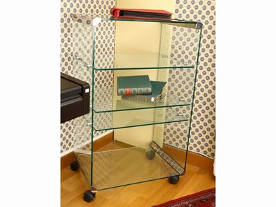 Etagere in Cristallo e Acciaio, Gallotti & Radice