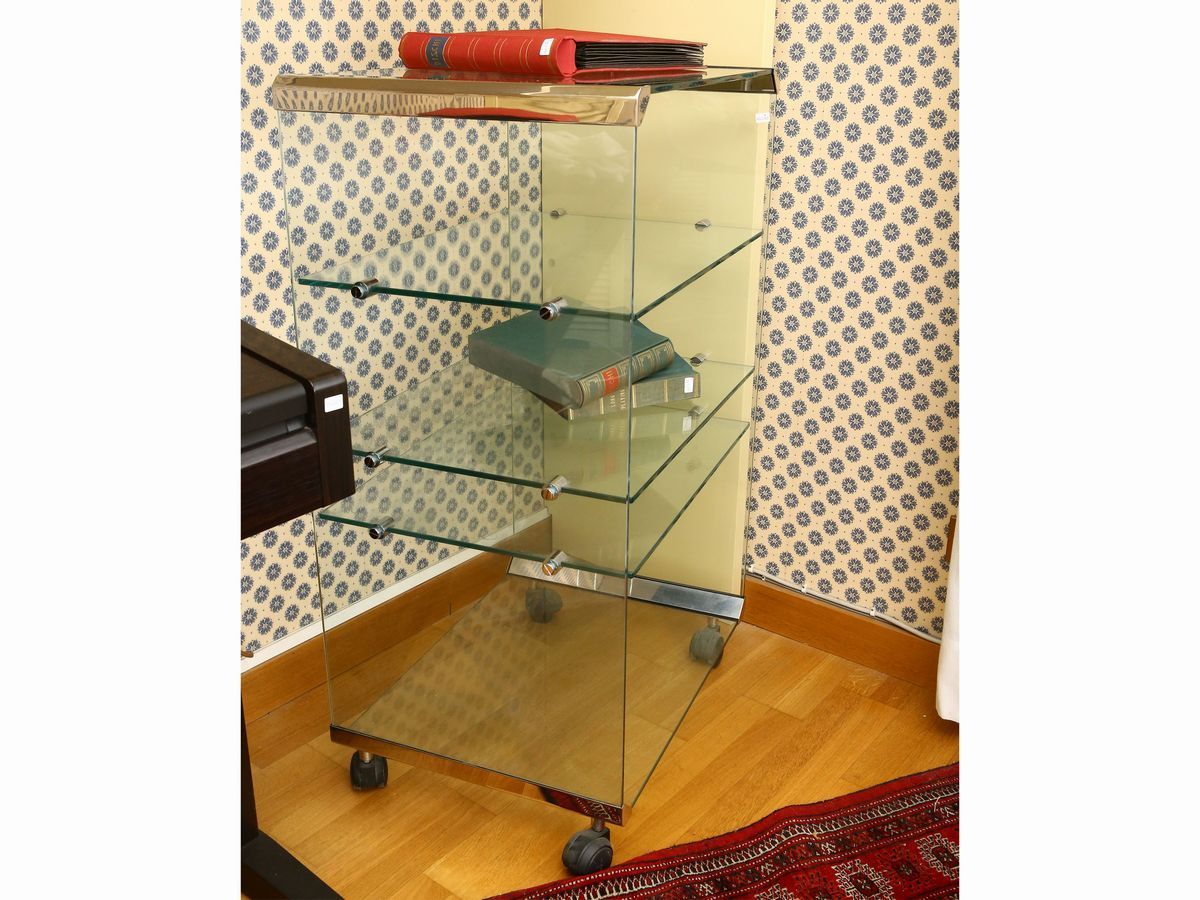 Etagere in Cristallo e Acciaio, Gallotti & Radice