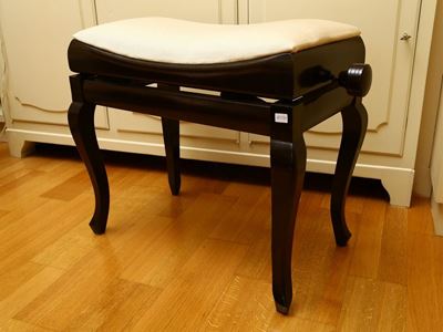 Sgabello da Pianoforte in Legno Ebanizzato