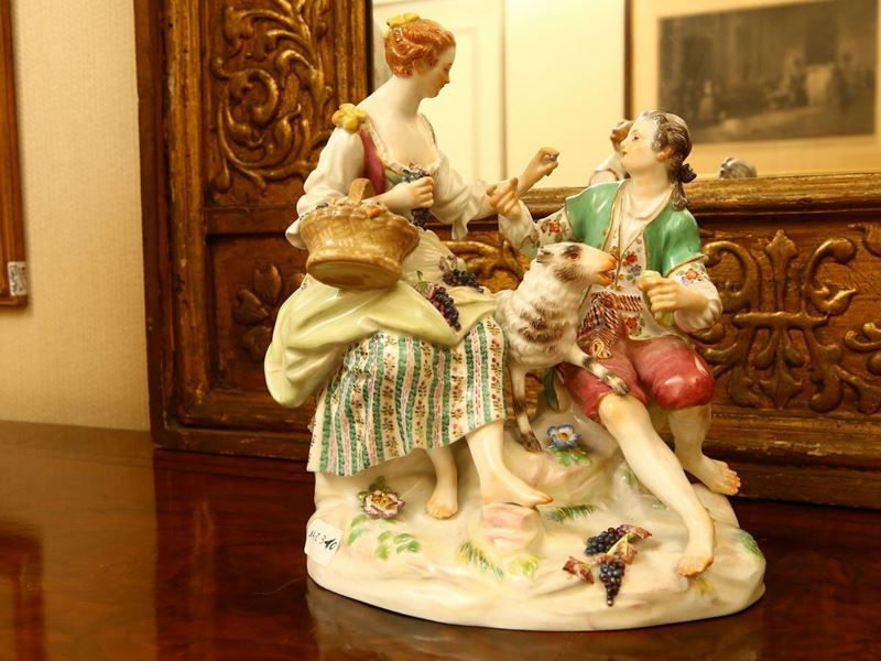 Gruppo in Porcellana Policroma, Meissen