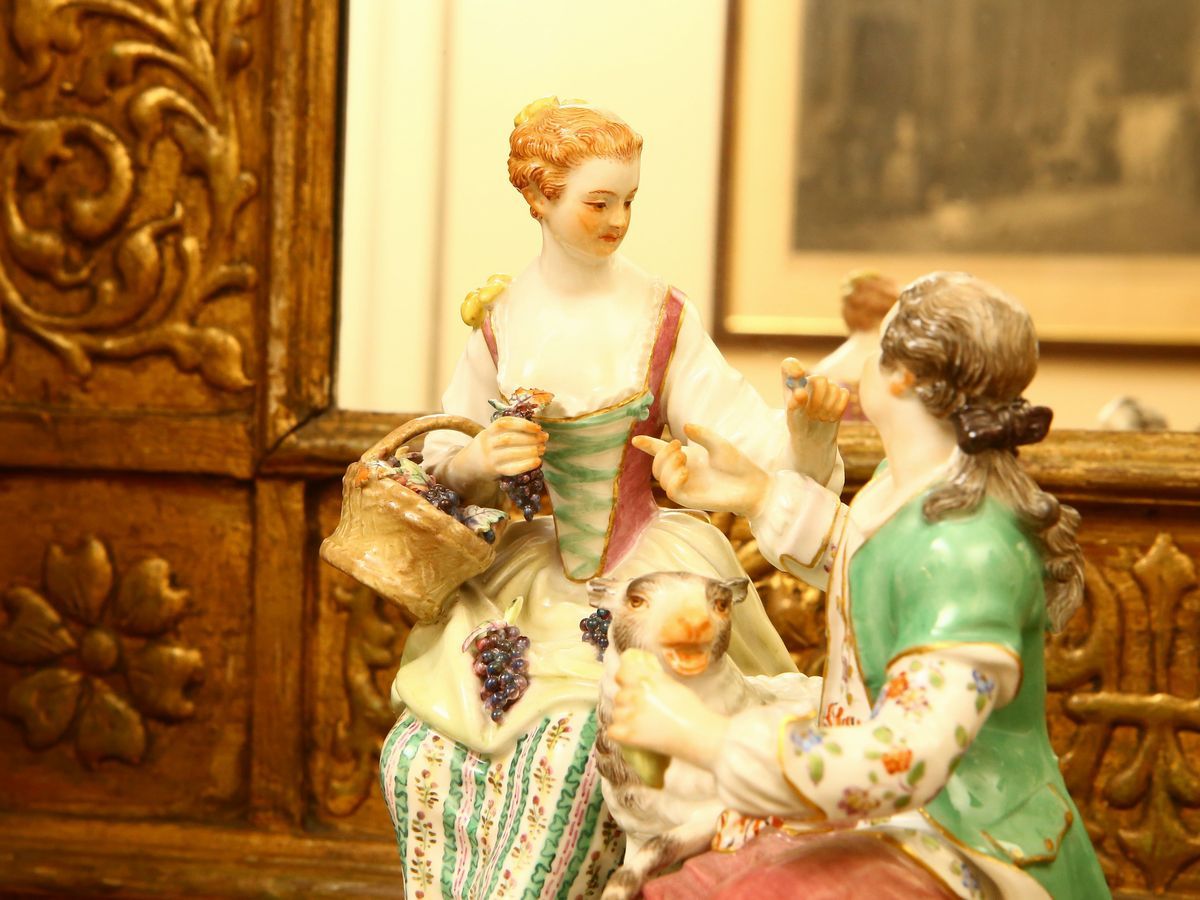 Gruppo in Porcellana Policroma, Meissen