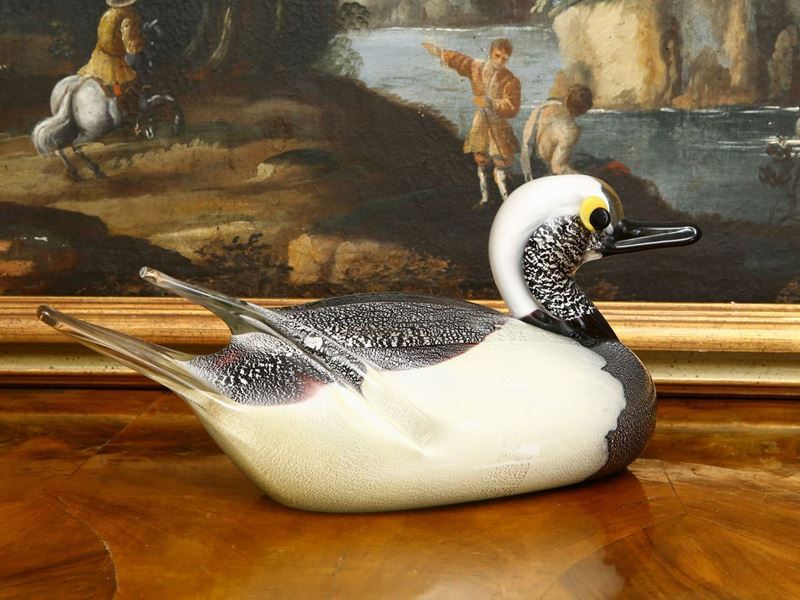 Anatra in Vetro Soffiato di Murano