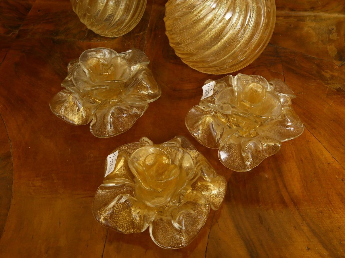 Assortimento di Oggetti in Vetro Soffiato di Murano, Archimede Seguso