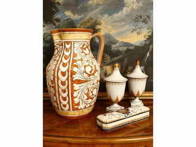 Lotto di Curiosità per la Casa in Terracotta Smaltata