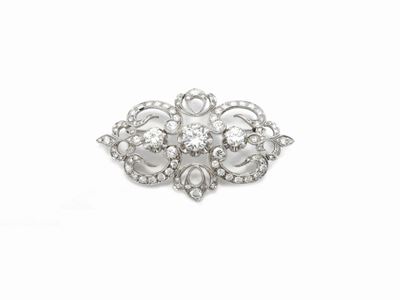 Spilla in Oro Bianco con Diamanti