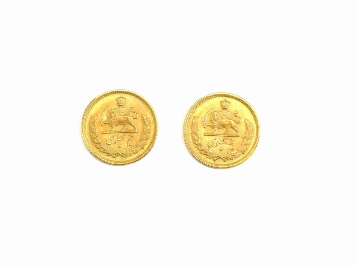 Due Monete da Mezzo Pahlavi
