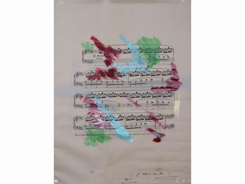 Giuseppe Chiari - Composizione con Spartito Musicale 2001