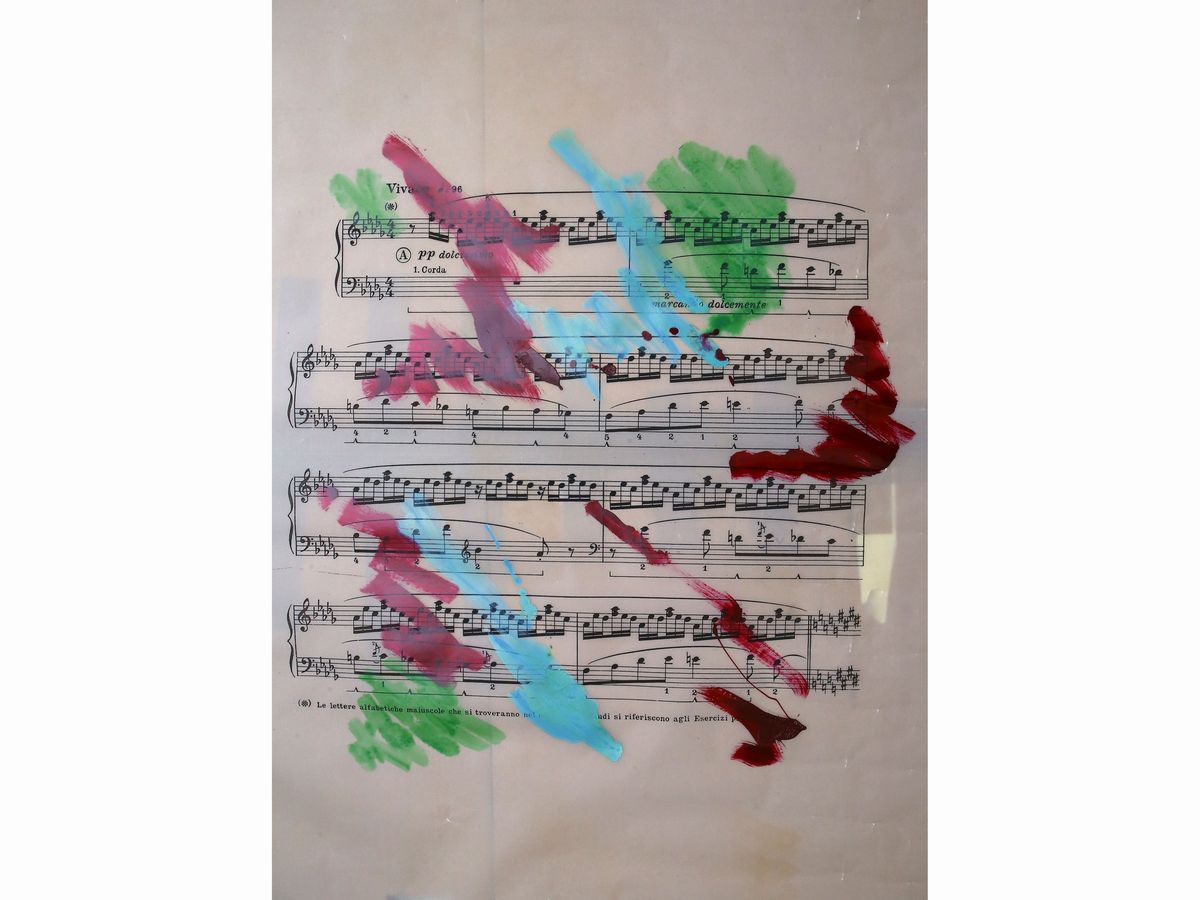 Giuseppe Chiari - Composizione con Spartito Musicale 2001