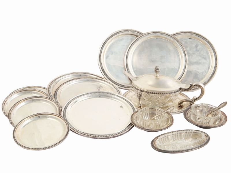 Set da Tavola in Argento e Cristallo