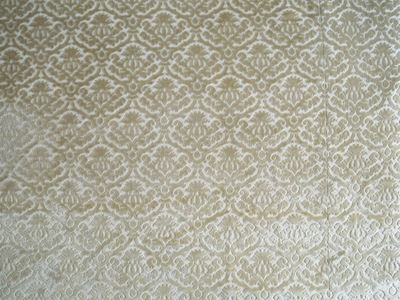 Copriletto Matrimoniale in Velluto Operato Avorio