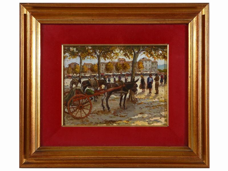 Amleto Danti - Prato Vecchio 1974 e Scena di Mercato 1968