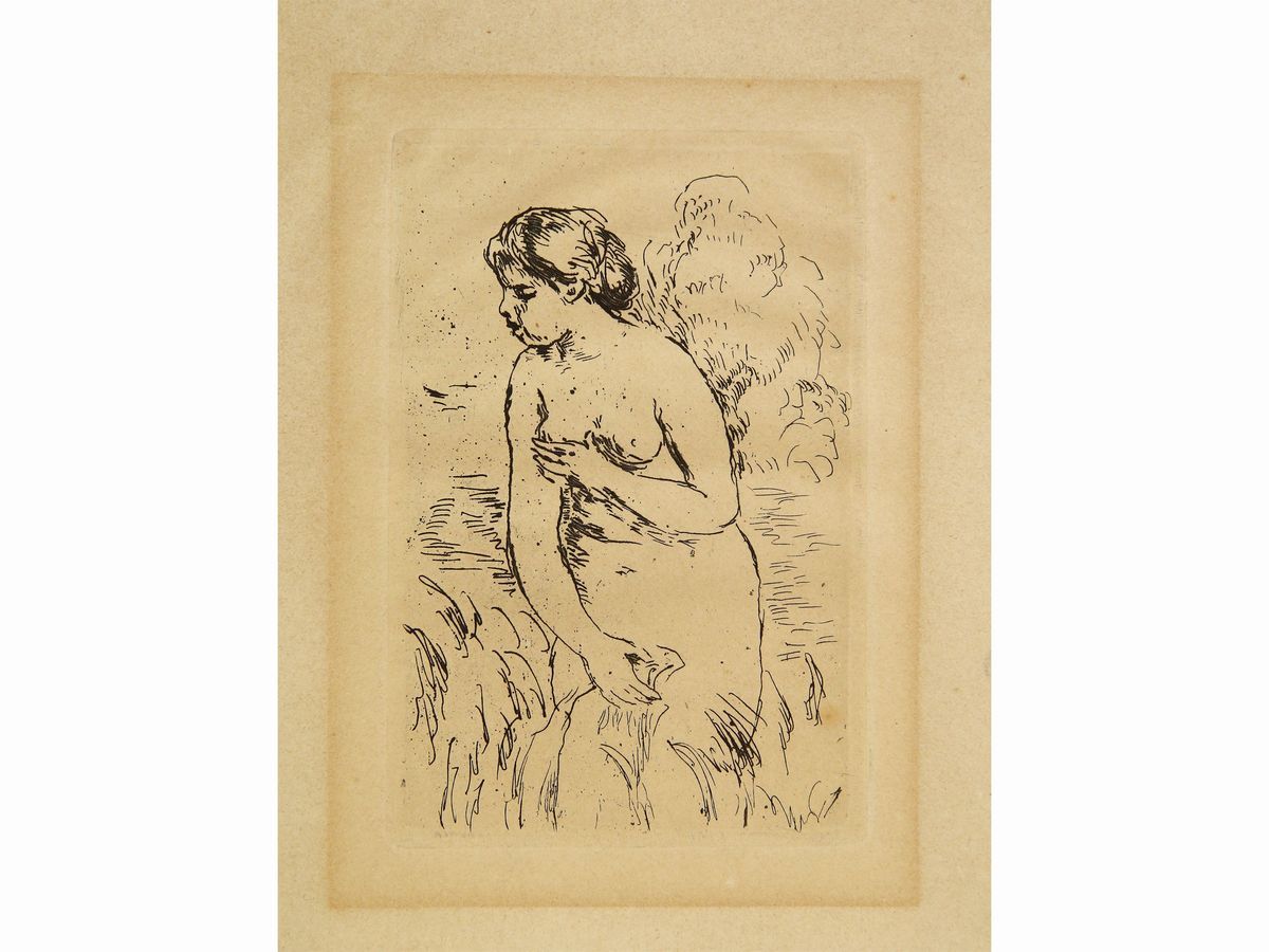 Pierre-auguste Renoir - Baigneuse Debout A` MI-jambes