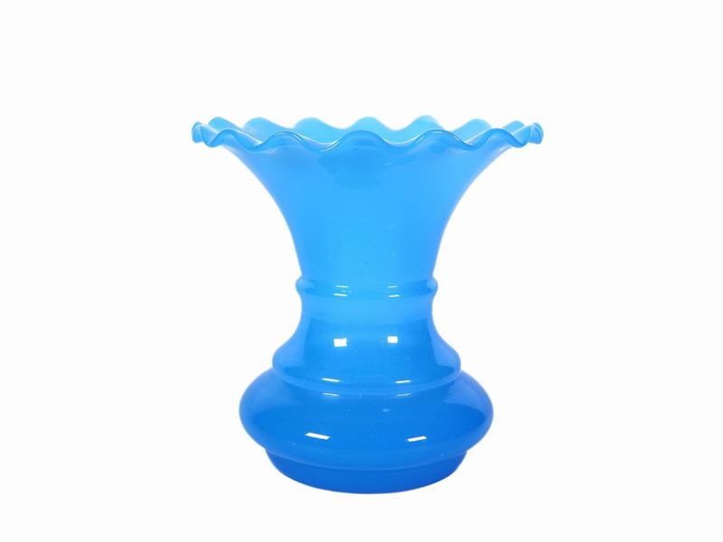 Vaso in Opaline Azzurra