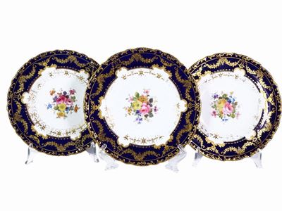 Serie di Otto Piattini in Porcellana Policroma, Royal Crown Derby