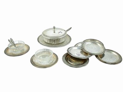 Set da Tavola in Argento e Cristallo Molato